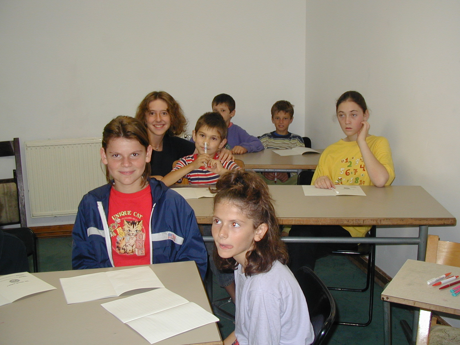 Children learning German.